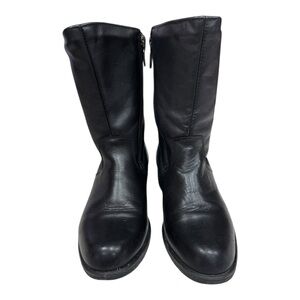 Blondo Black Leather Insulated Waterproof Winter Boots, Side Zip, Made In Canada